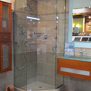 A remodeled shower available through John J. Cahill Inc. in Evanston, IL